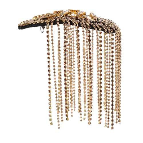 VILLCASE Goldene Fransen Schulterbrosche Handgefertigtes Accessoire für Damen und Herren für Anzüge und Einzigartiges Design für Besondere Anlässe von VILLCASE