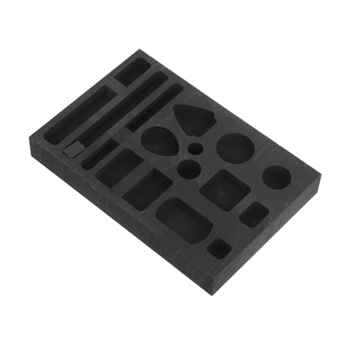 VILLCASE Graphit Gussform für Silber und Gold Gießform aus Hochreinem Graphit mit Ölrinne Langlebig Präzise Form für Schmuckherstellung und Metallgießen von VILLCASE