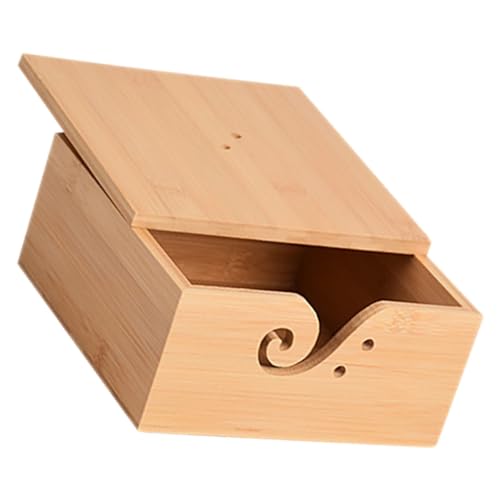 VILLCASE Handgefertigte Runde und Quadratische Wollaufbewahrung Strick und Häkelzubehör Vielseitig und Dekorativ für Desktop Organisation von VILLCASE