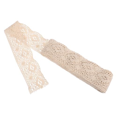 VILLCASE Handgemachte Spitze Zum Nähen Spitzenbesatz Zum Nähen Spitzenrandbesatz Spitzenbesatz Vintage Häkeln Kleidung Verzierung Spitzenband Häkeln Baumwollspitzenbesatz von VILLCASE