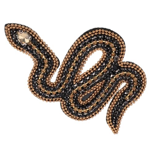 VILLCASE Handgemachter Strass Schlangen Patch Aufnähbare Applikation für Kleidung Schuhe Hüte und Taschen Vielseitiges DIY Zubehör für Kreative Modeakzente von VILLCASE