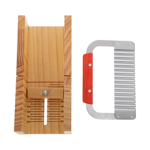 VILLCASE Holz Seifenschneider mit Doppel Schlitz Langlebiges Schneidewerkzeug für Handgemachte Seife Stabiles Naturholzgestell Gewellter und Gerader Schnitt für Diy Seifenherstellung und VILLCASE Holz Seifenschneider mit Doppel Schlitz Langlebiges Schneidewerkzeug für Handgemachte Seife Stabiles Naturholzgestell Gewellter und Gerader Schnitt für Diy Seifenherstellung und von VILLCASE
