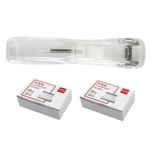 VILLCASE Kompaktes Leichtes Paper Stapler mit Transparentem Clam Clip Dispenser und Klammern für Büro Schule und Zuhause Einfache Handhabung Platzsparend für Zufällige Zufällige Farbe VILLCASE Kompaktes Leichtes Paper Stapler mit Transparentem Clam Clip Dispenser und Klammern für Büro Schule und Zuhause Einfache Handhabung Platzsparend für Zufällige Zufällige Farbe von VILLCASE