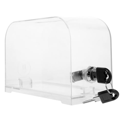 VILLCASE Meinungsstimmabschied Aufbewahrungsbox für Karten Spendenboxen für Fundraising Bürozubehör Visitenkartenhalter praktisches Kartenetui Inhaber einer Visitenkarte Acryl Transparent von VILLCASE