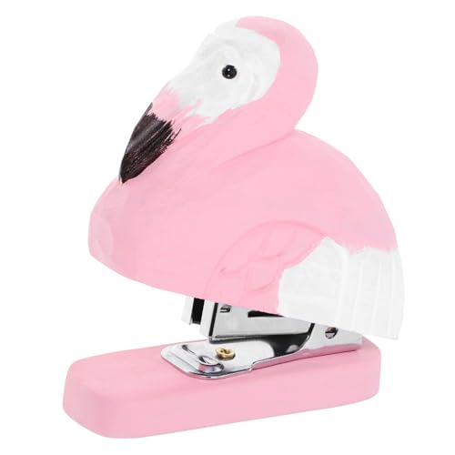 VILLCASE Mini Flamingo Heftgerät Niedliche Flamingo Figurine Büroklammern Dekoration für Zuhause Schule und Büro Funktionales und Stilvolles Schreibtischzubehör von VILLCASE