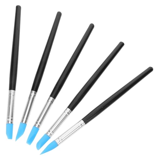 VILLCASE Modellierwerkzeug-set – 5-teiliges Töpferton-werkzeug Mit Silikon-modifizierstift Ideal Für Die Herstellung Von Ton-skulpturen Und Dekorativen Töpfereffekten von VILLCASE