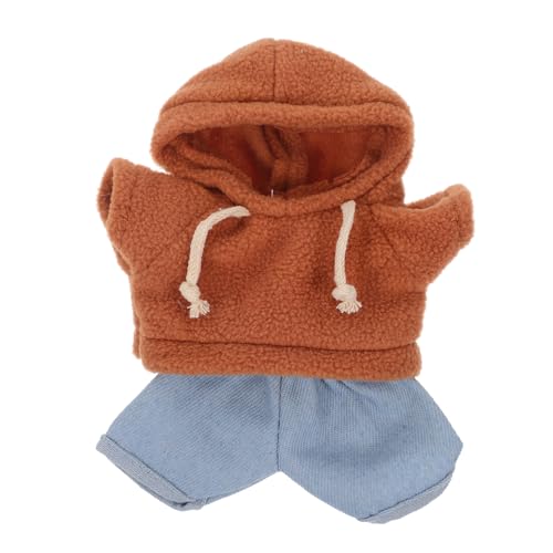 VILLCASE Modische 20cm Puppe Mini Bär Outfits Plüsch Hoodie Jeans Süße Kombination Stofftier Kleidung Zubehör VILLCASE Modische 20cm Puppe Mini Bär Outfits Plüsch Hoodie Jeans Süße Kombination Stofftier Kleidung Zubehör von VILLCASE