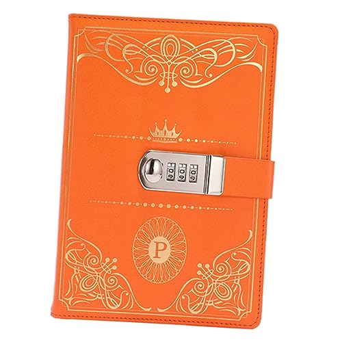 VILLCASE Orange Code Lock Notizblock Tagebuch Journal Pu Cover Notebook Vintage Stil VILLCASE Orange Code Lock Notizblock Tagebuch Journal Pu Cover Notebook Vintage Stil von VILLCASE