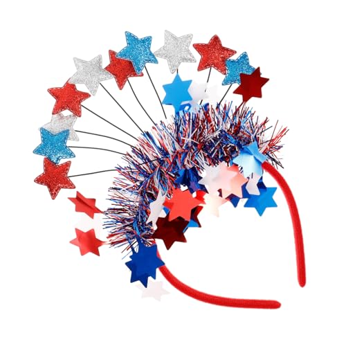 VILLCASE Pentagramm-Stirnband Party-Kopfbedeckung mit patriotischem Motto Haarreifen zum Gedenktag haarschmuck Party-Dekoration Haarband Partystirnband Cosplay-Party-Stirnbänder Vlies VILLCASE Pentagramm-Stirnband Party-Kopfbedeckung mit patriotischem Motto Haarreifen zum Gedenktag haarschmuck Party-Dekoration Haarband Partystirnband Cosplay-Party-Stirnbänder Vlies von VILLCASE