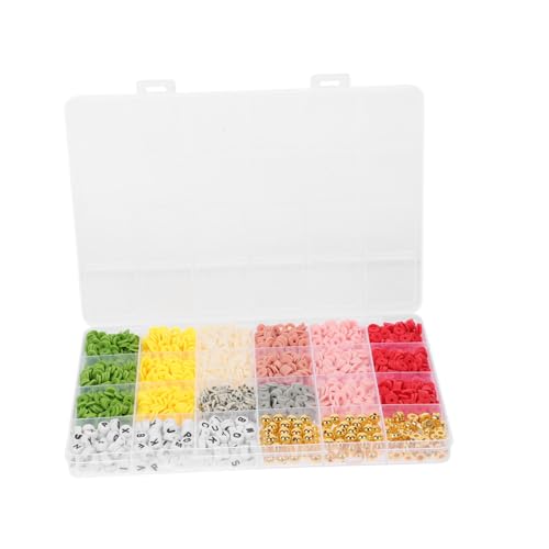 VILLCASE Polymer Perlen Set Für DIY Schmuck Vielseitige Schmuckzubehör Abstandshaltern Buchstabenperlen Und Lose Perlen Für Armbänder Und Halsketten von VILLCASE