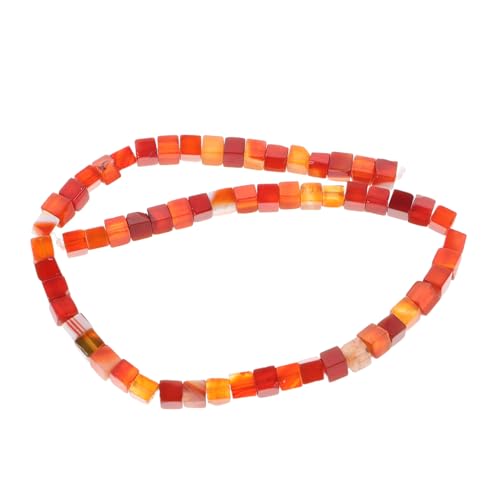 VILLCASE Quadratische Rote Abstandshalter Perlen Langlebige Kleine Würfel Perlen für DIY Schmuckherstellung Flexible Kombination für Armbänder und Halsketten von VILLCASE