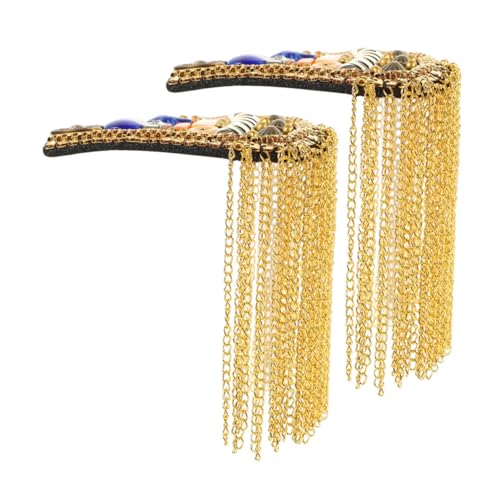 VILLCASE Retro Metall Schulterepauletten mit Fransen Dekorative Schulterpads für Kostüme Vielseitige Vintage Schulterverzierung für Anzüge Jacken Festliche Outfits VILLCASE Retro Metall Schulterepauletten mit Fransen Dekorative Schulterpads für Kostüme Vielseitige Vintage Schulterverzierung für Anzüge Jacken Festliche Outfits von VILLCASE