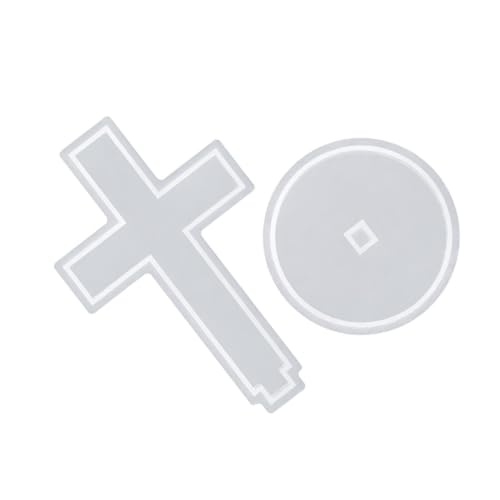 VILLCASE Silikonform Kreuz mit Basis Diy Epoxidharz Gießform für Kreative Tischdekoration Realistische Kirchen Inspirierte Skulpturen Langlebige und Benutzerfreundliche Bastelwerkzeuge von VILLCASE