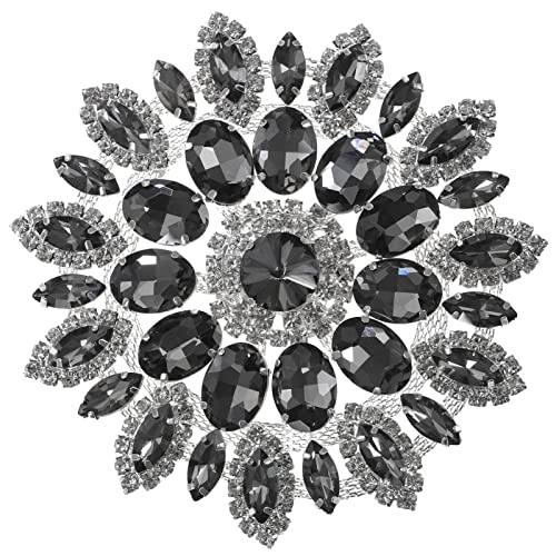 VILLCASE Strass-Applikation Mit Metallkettenrückseite Runde Kristall-Aufnäher Zum Aufbügeln Kristall-Blumenbroschen Für Brautpartykleider VILLCASE Strass-Applikation Mit Metallkettenrückseite Runde Kristall-Aufnäher Zum Aufbügeln Kristall-Blumenbroschen Für Brautpartykleider von VILLCASE