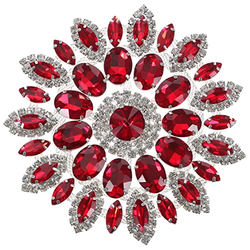 VILLCASE Strass-Applikation Mit Metallkettenrückseite Runde Kristall-Aufnäher Zum Aufbügeln Kristall-Blumenbroschen Für Brautpartykleider VILLCASE Strass-Applikation Mit Metallkettenrückseite Runde Kristall-Aufnäher Zum Aufbügeln Kristall-Blumenbroschen Für Brautpartykleider von VILLCASE