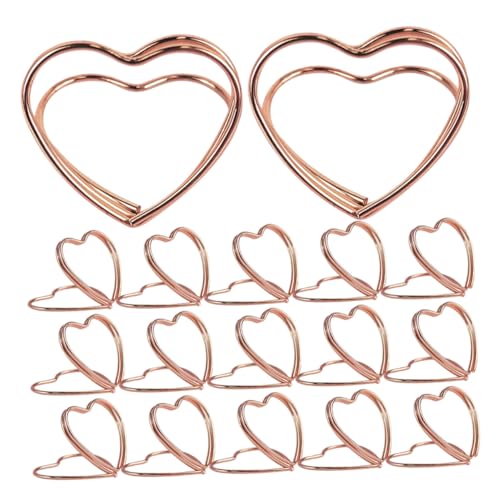 VILLCASE Tischkartenhalter Für Hochzeiten 25 Stück Herzform Metall Memohalter Fotoclip Für Schreibtisch Kartenhalter Visitenkarten-display von VILLCASE