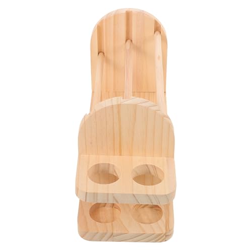 VILLCASE Tragbarer Doppelter Drehständer für Einsetzbar für Strick und Häkelprojekte Handgefertigt Massivem Holz für Unterwegs von VILLCASE