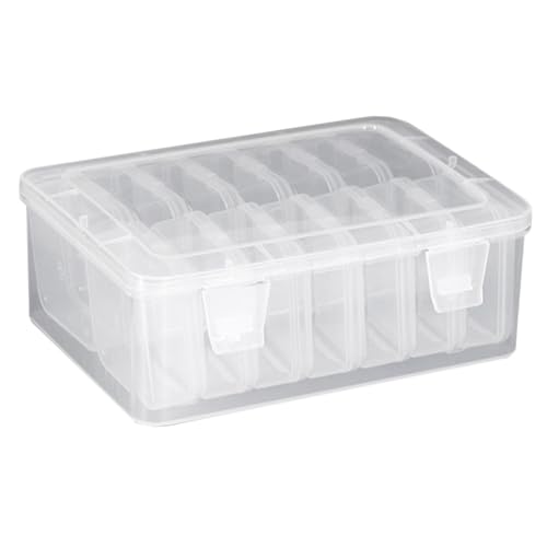 VILLCASE Transparente Aufbewahrungsbox aus Robustem PP mit Deckeln für Schmuck Perlen Bastelzubehör Nagellack zubehör und Kleine Gegenstände zur Übersichtlichen Aufbewahrung VILLCASE Transparente Aufbewahrungsbox aus Robustem PP mit Deckeln für Schmuck Perlen Bastelzubehör Nagellack zubehör und Kleine Gegenstände zur Übersichtlichen Aufbewahrung von VILLCASE