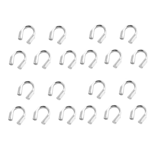 VILLCASE U-förmiger Drahtschutz, 100 Stück Drahtkabelschutz für Halsketten, Armbänder, Ohrringe, Armbänder, Halsketten, Anhänger, DIY, Perlen, Schmuck, Basteln von VILLCASE