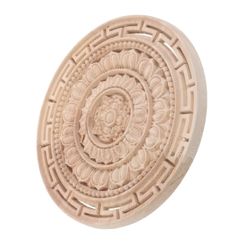 VILLCASE Unlackierte Holz Mandala Blume Onlay Handgeschnitzte Europäische Holzapplikation für Möbel Schrank Kommode Wanddeko Vielseitige Dekoration für Bett Türen Wohnzimmer VILLCASE Unlackierte Holz Mandala Blume Onlay Handgeschnitzte Europäische Holzapplikation für Möbel Schrank Kommode Wanddeko Vielseitige Dekoration für Bett Türen Wohnzimmer von VILLCASE