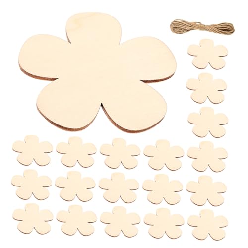 VILLCASE Unvollendete Holzblüten Bastelset mit Schnur Natürliche Holzscheiben Blumenform DIY Holzverzierungen für Kunstprojekte und Heimdeko Bemalbare Stabile Holzplättchen VILLCASE Unvollendete Holzblüten Bastelset mit Schnur Natürliche Holzscheiben Blumenform DIY Holzverzierungen für Kunstprojekte und Heimdeko Bemalbare Stabile Holzplättchen von VILLCASE