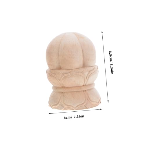 VILLCASE Vintage Holz dekor Finials Lotus Design Runde Unlackierte Deko Holz Aufsätze Handgeschnitzte Lotusverzierung Dekorative Endkappen für Möbel Treppen DIY Bastelprojekte VILLCASE Vintage Holz dekor Finials Lotus Design Runde Unlackierte Deko Holz Aufsätze Handgeschnitzte Lotusverzierung Dekorative Endkappen für Möbel Treppen DIY Bastelprojekte von VILLCASE