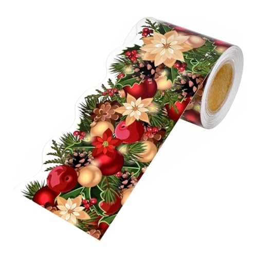 VILLCASE Weihnachtliche DIY Bordürenaufkleber Dekoratives Randpapier für Klassenraum Pinnwand und Winter Party Selbstklebend Vielseitig Einsetzbar Festliche Weihnachtsdeko VILLCASE Weihnachtliche DIY Bordürenaufkleber Dekoratives Randpapier für Klassenraum Pinnwand und Winter Party Selbstklebend Vielseitig Einsetzbar Festliche Weihnachtsdeko von VILLCASE