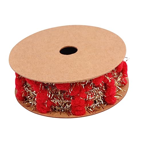 VILLCASE Weihnachtsbaumschmuckband Bänder Zum Basteln Party Goldbänder Lametta Urlaub Dekorationen Pom Bänder Für Handwerk Drinnen Weihnachten Groß Hängend Weihnachtsgirlanden Rot Textil- VILLCASE Weihnachtsbaumschmuckband Bänder Zum Basteln Party Goldbänder Lametta Urlaub Dekorationen Pom Bänder Für Handwerk Drinnen Weihnachten Groß Hängend Weihnachtsgirlanden Rot Textil- von VILLCASE