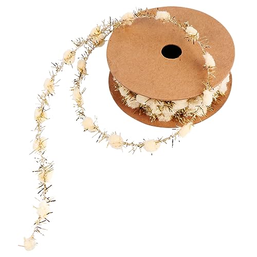 VILLCASE Weihnachtsbaumschmuckband Weihnachtsdekorationen Streamer Sackleinen Rot Spitzenband Golddekoration Bänder Für Handwerk Weihnachtsbaumdekoration Samtband Dekorativ Textil- Golden von VILLCASE