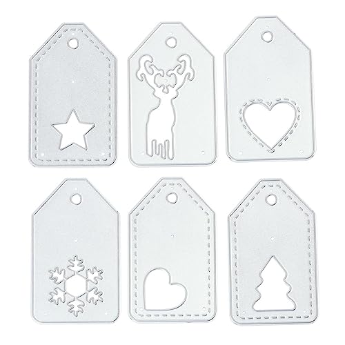 VILLCASE Weihnachtsmarke sterben Stanzmaschine Karten Stanzformen Schneidwerkzeug Stirbt Herstellung schablonen Prägung Handwerk gestanzt metall schneiden sterben Kohlenstoffstahl Silver von VILLCASE