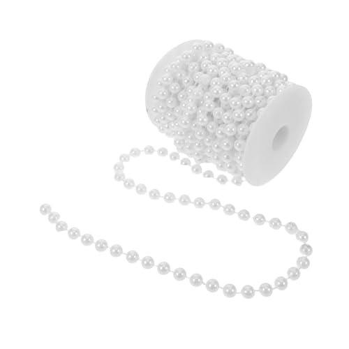 VILLCASE Weiße Perlenkette Rolle Künstliche Perlen Girlande für DIY Schmuckherstellung Stabile Perlenschnur mit Perlen Vielseitige Dekoration für Hochzeit Weihnachten Party und VILLCASE Weiße Perlenkette Rolle Künstliche Perlen Girlande für DIY Schmuckherstellung Stabile Perlenschnur mit Perlen Vielseitige Dekoration für Hochzeit Weihnachten Party und von VILLCASE