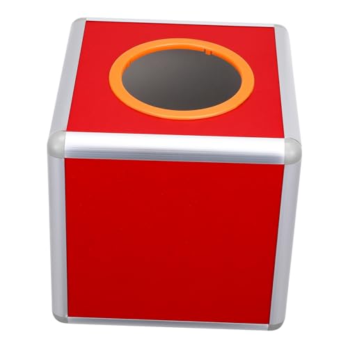 1 Stück Aluminiumlegierung Lotteriekasten Rote Box für Spiele Partys und Veranstaltungen Abstimmungs und Spendenbox Platzsparend und Wiederverwendbar von VILLFUL