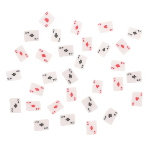 100 Stück Diy Polymer Clay Perlen Kartenspiel Charms Lose Spacer Perlen für Schmuckherstellung für Armbänder und Basteln 100 Stück Diy Polymer Clay Perlen Kartenspiel Charms Lose Spacer Perlen für Schmuckherstellung für Armbänder und Basteln von VILLFUL
