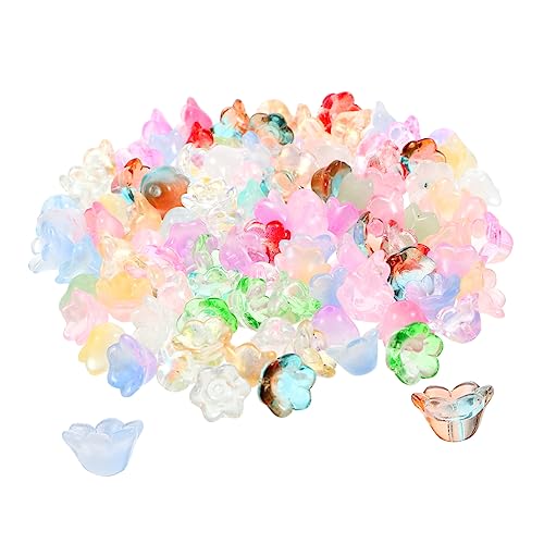 100Stücke Glasperlen Blumenanhänger für DIY Schmuckgestaltung Armbänder und Mehr Vielseitige Bastelperlen mit Durchgangsloch für Projekte 100Stücke Glasperlen Blumenanhänger für DIY Schmuckgestaltung Armbänder und Mehr Vielseitige Bastelperlen mit Durchgangsloch für Projekte von VILLFUL