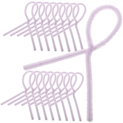 100Stücke Plüsch Sticks für Flexibles DIY Bastelmaterial Lichtlila für Kunstprojekte und Frühkindliche Bildung von VILLFUL