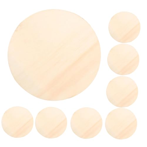 10Stücke Runde Holzscheiben Natürliche Holz Ausschnitte für DIY Projekte Glatte Oberfläche zum Zeichnen und Gestalten für Hochzeiten Feste von VILLFUL