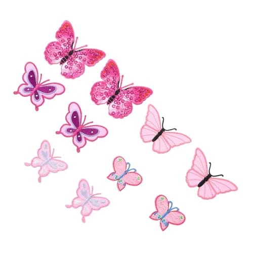 10Stücke Schmetterling Gestickte Patches Tier Aufkleber Bügeln für Reparaturen an Kleidung Taschen und Mehr von VILLFUL