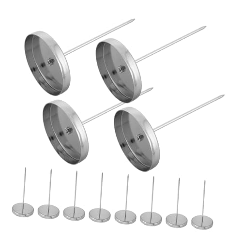 12 Stück Teiliges Spike Halter für Restaurant und Büro Memo Holder mit Basis und Geradem Stab für Effiziente Quittungsorganisation und Dokumentenverwaltung von VILLFUL