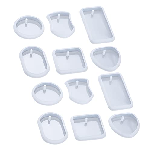 12Stücke Teiliges Silikonharzform für DIY Schmuckherstellung Epoxidharz Gießformen mit Herz Schild für Handwerksprojekte von VILLFUL