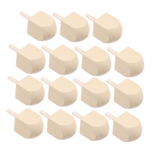 15 Stück Teiliges Unbemalter Holz Dreidel für Chanukka Diy Bastelset zum Bemalen für Erwachsene für Hanukkah Spiele und Bastelprojekte von VILLFUL