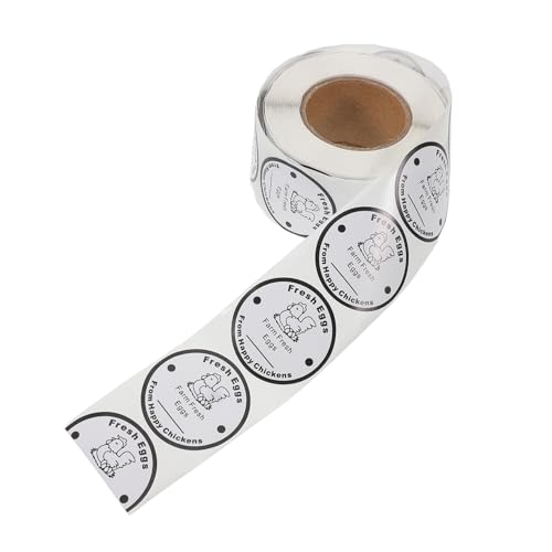 1Rolle Frische Eier Aufkleber mit Dekorative für Eierkartons Selbstklebende Beschriftungen für Märkte und Zuhause Langlebig und Tragbar von VILLFUL