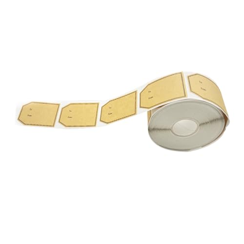 1Rolle Geschenkanhänger Aufkleber aus Kraftpapier Selbstklebende für Beschriftbare Dekorationsetiketten für Partys und Bäckereien von VILLFUL