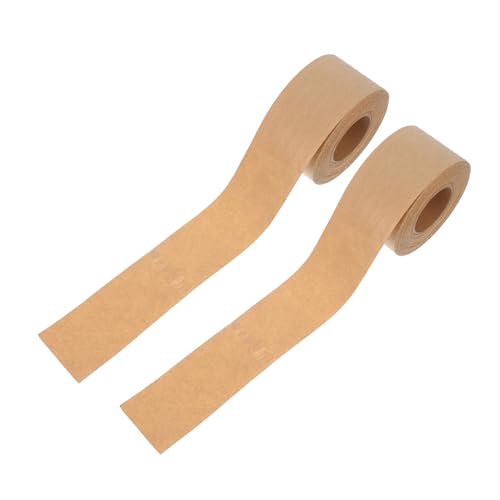 2 Stück Braunes Kraftpapier Klebeband mit Wasseraktiviertem Kleber für Verpackungen Boxversiegelung Bastelprojekte Yards von VILLFUL
