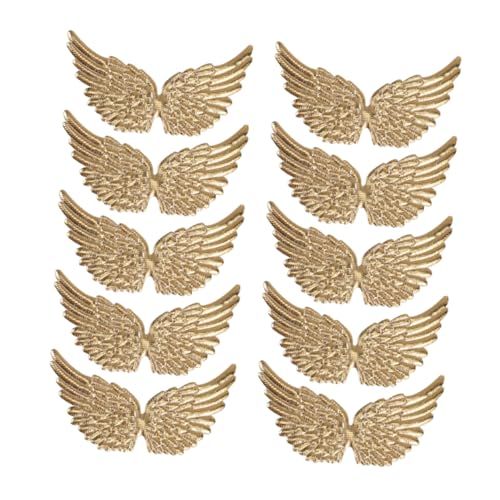 20 Stück Engel Diy Kleidung Patches Dekorative Applikationen für Bastelprojekte für Kleidung Rucksäcke und Accessoires Goldene Stoffaufnäher von VILLFUL