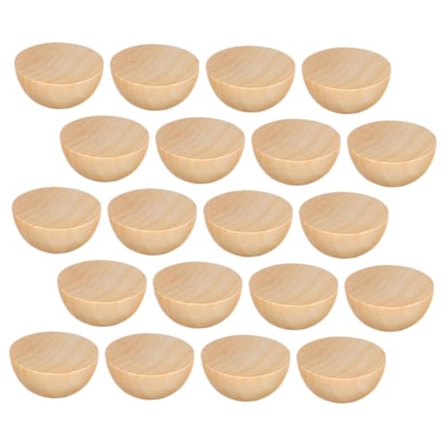 20 Stück Natürliche Halbe Holzperlen für Diy Projekte Unbehandelte Holzkugeln zur Dekoration für Bastelarbeiten und Home Decor Langlebigem Lotus Holz Gefertigt 20 Stück Natürliche Halbe Holzperlen für Diy Projekte Unbehandelte Holzkugeln zur Dekoration für Bastelarbeiten und Home Decor Langlebigem Lotus Holz Gefertigt von VILLFUL