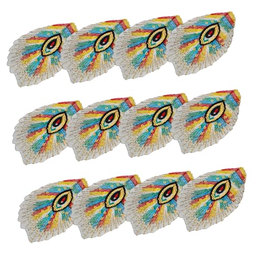 20 Stück Peacock Stickerei Patches für Kleidung Bügel oder Nähapplikationen Dekorative Stoffpatches für Diy Modeaccessoires Langlebig und Leicht zu Verwenden von VILLFUL