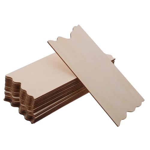 20 Stück Unbehandelte Holzplaketten für Bastelprojekte Diy Holzschild für Hochzeiten Partys und Aktivitäten für Dekoration und Namensschilder von VILLFUL