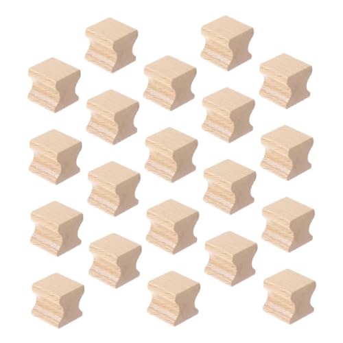 20Stücke Blanko Holzstempel für DIY Projekte Kleine Rillenschnitzerei Holz Stempelrohlinge zum Basteln und Scrapbooking Vielseitig Einsetzbar und Tragbar von VILLFUL