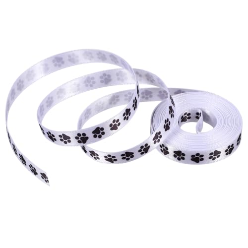 2Rollen Geschenkband mit Pfotenmuster Bastelband Strapazierfähigem zum Verpacken von Geschenken Breit von VILLFUL