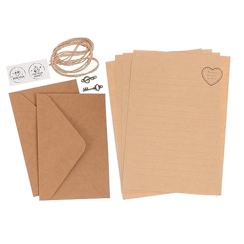 2Sätze Retro Briefpapier Set mit Umschlägen Dekoratives Schreibpapier und Briefumschläge aus Hochwertigem Kraftpapier für Einladungen Briefe und Kreative Notizen 2Sätze Retro Briefpapier Set mit Umschlägen Dekoratives Schreibpapier und Briefumschläge aus Hochwertigem Kraftpapier für Einladungen Briefe und Kreative Notizen von VILLFUL